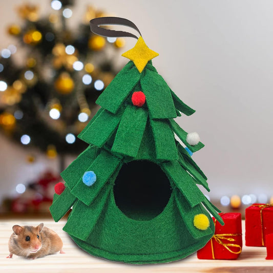 Hedgehog & Hamster Hideout Small Pet Bed Christmas Tree Nest