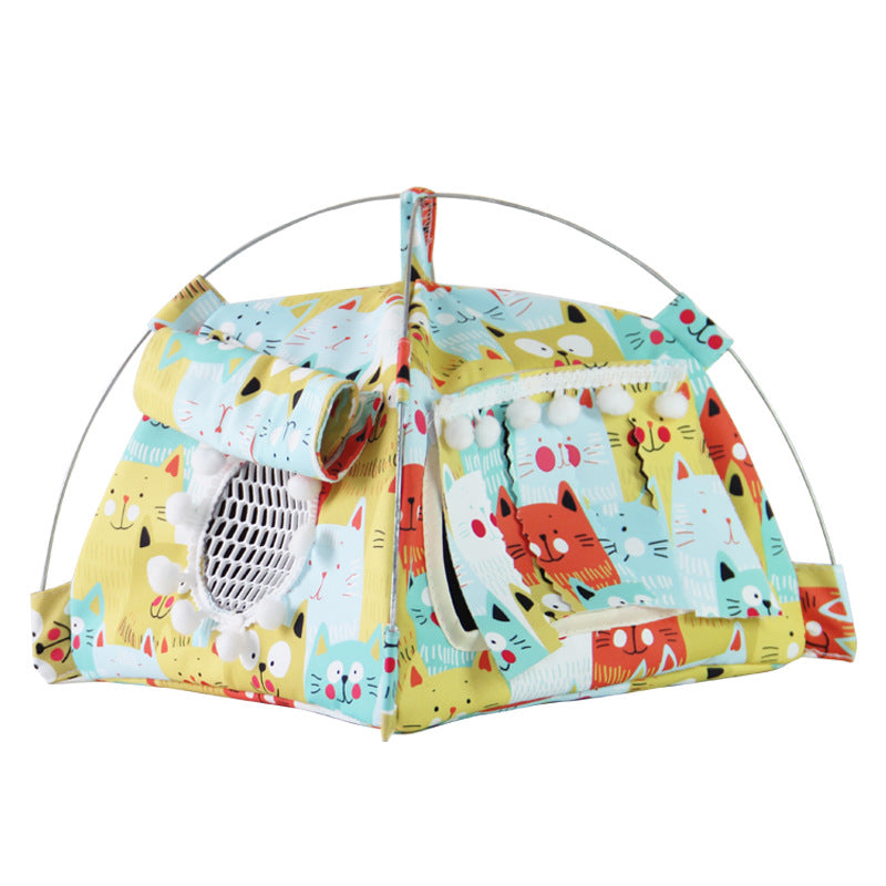 Waterproof Portable Small Pet Tent Hamster Teepee Hideout with Curtain