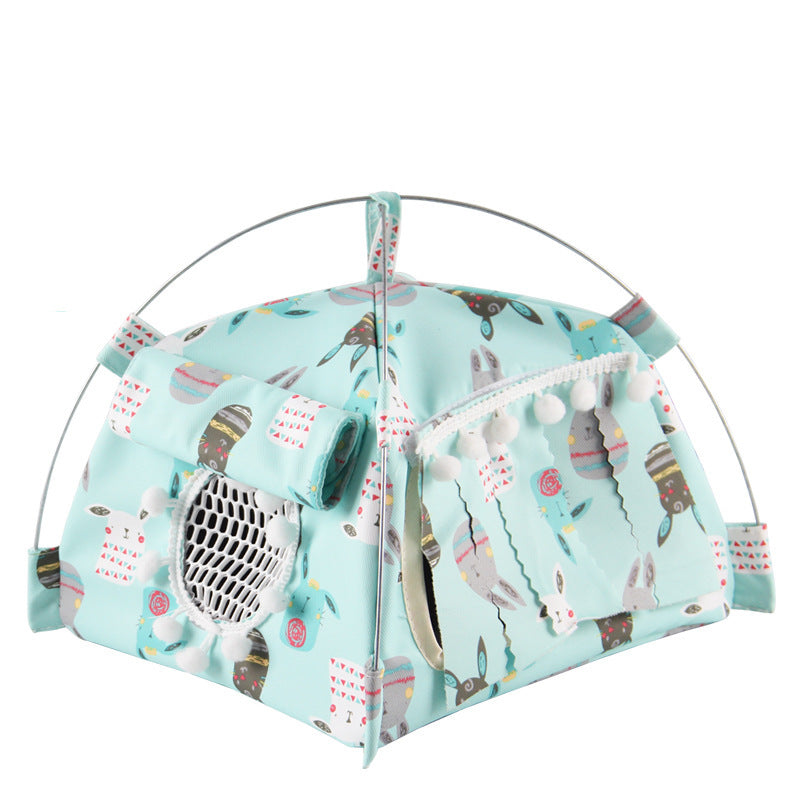 Waterproof Portable Small Pet Tent Hamster Teepee Hideout with Curtain